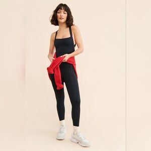 Free People Movement My High Jumpsuit Women's Sz XL in Black NWT Yoga Studio